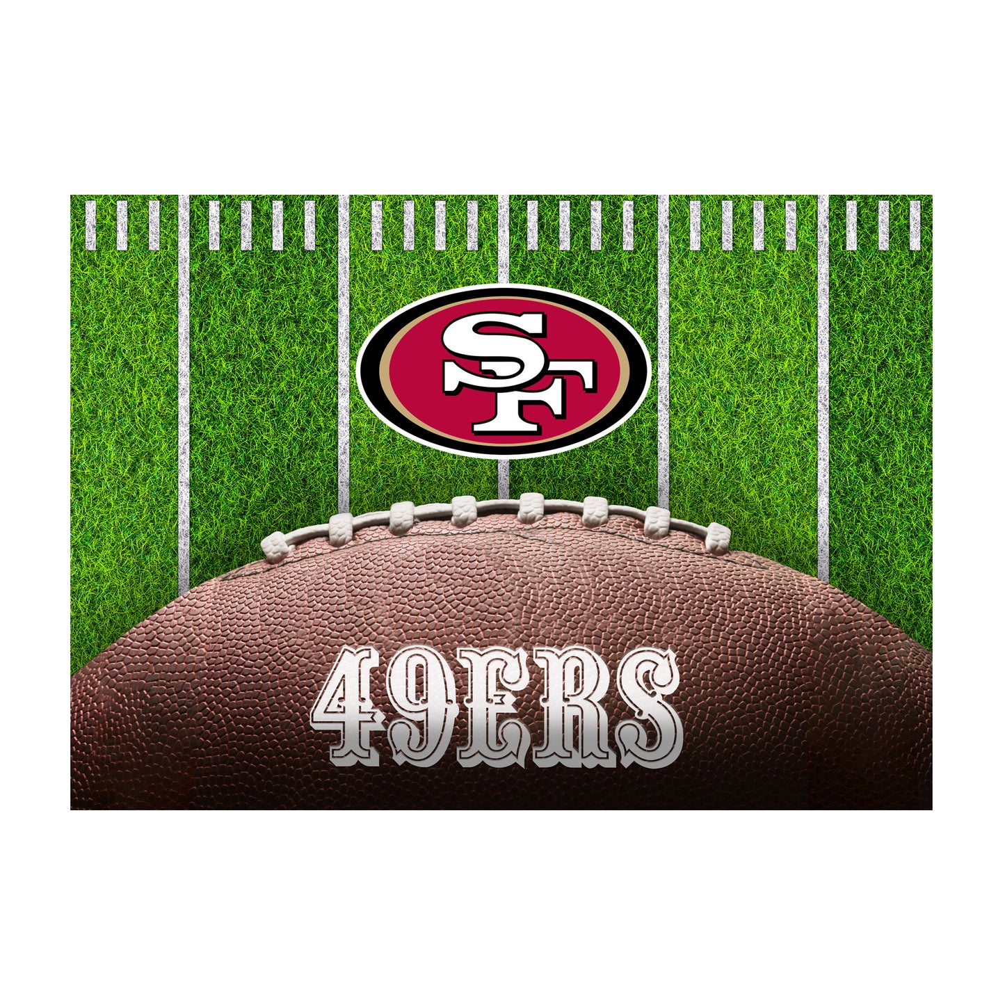 San Francisco 49ers washable football field rug