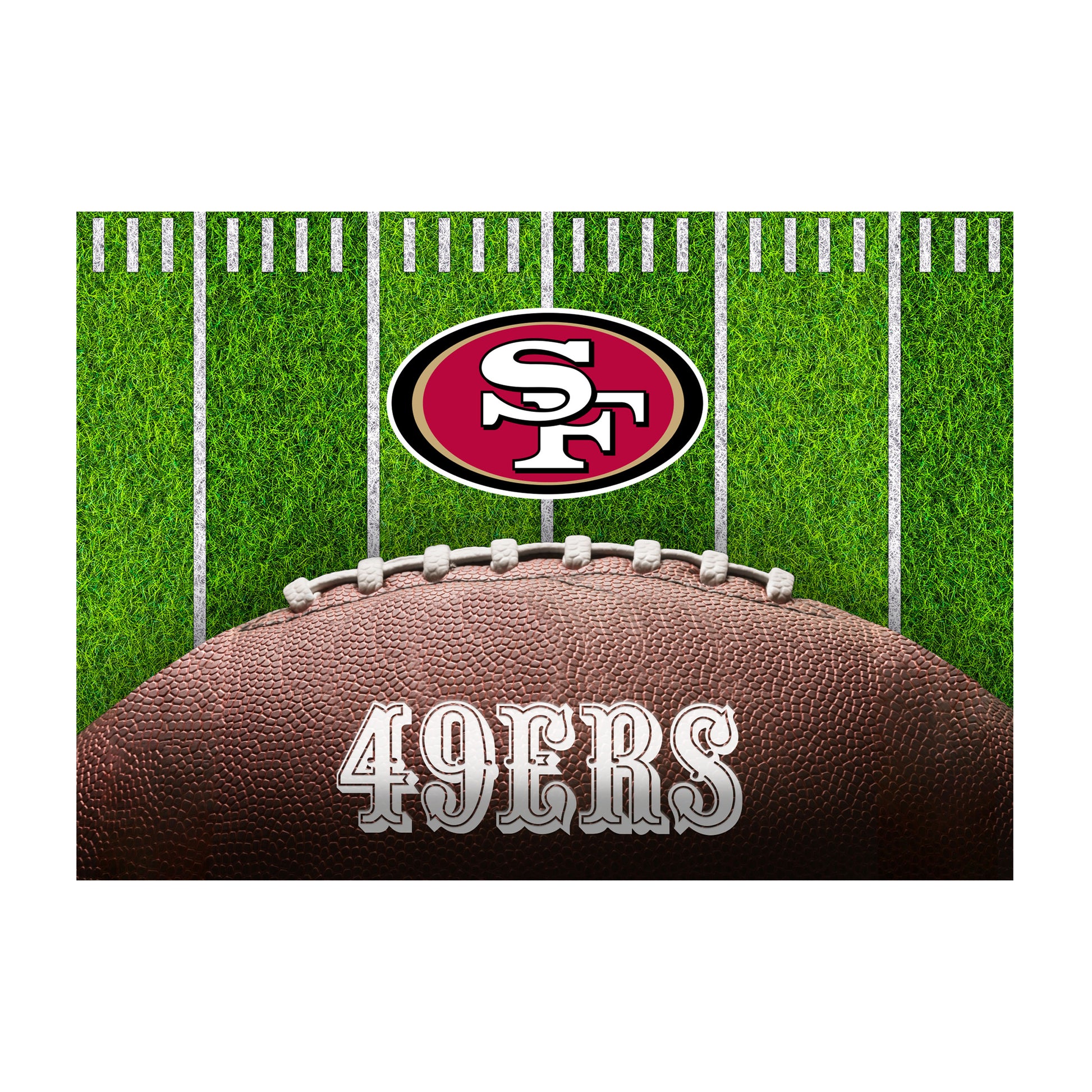 San Francisco 49ers washable football field rug