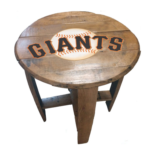 San Francisco Giants whiskey barrel end table