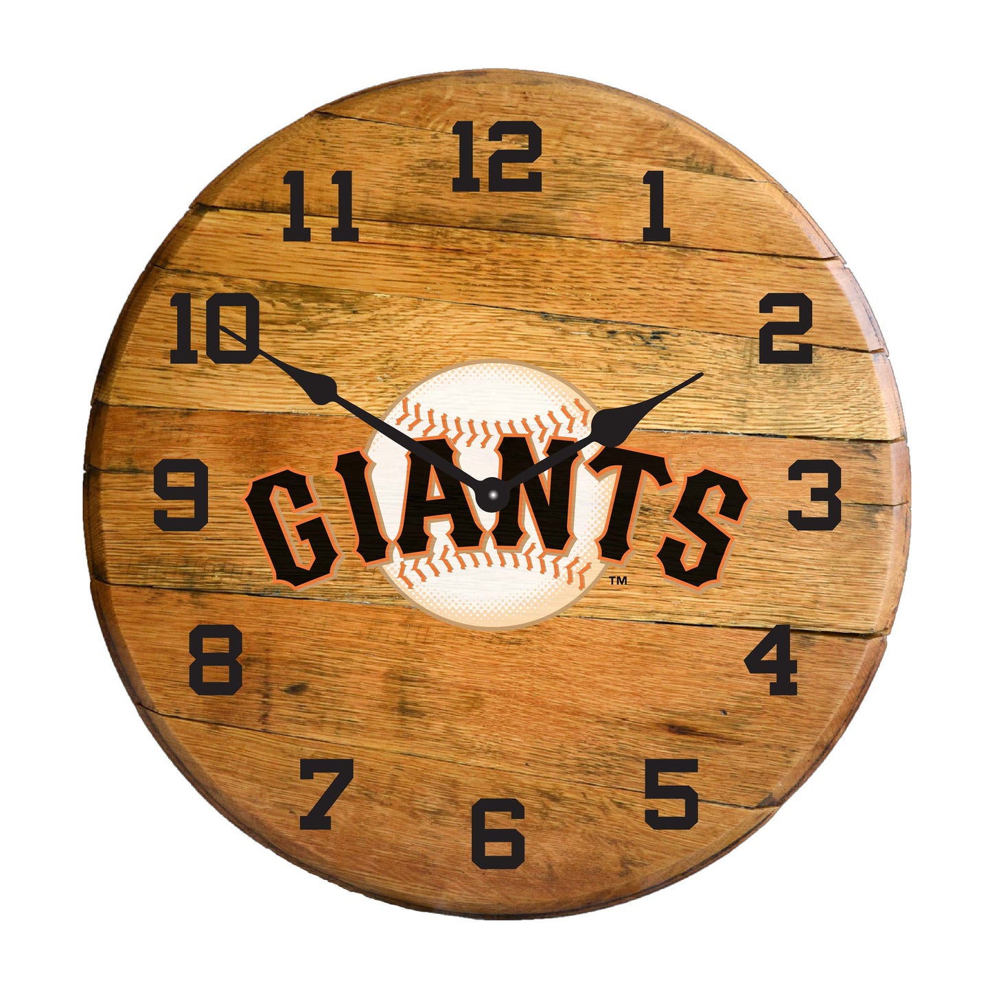 San Francisco Giants whiskey barrel wall clock