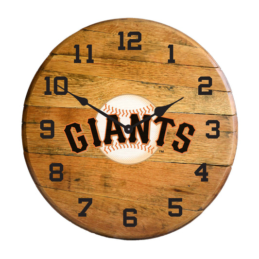 San Francisco Giants whiskey barrel wall clock