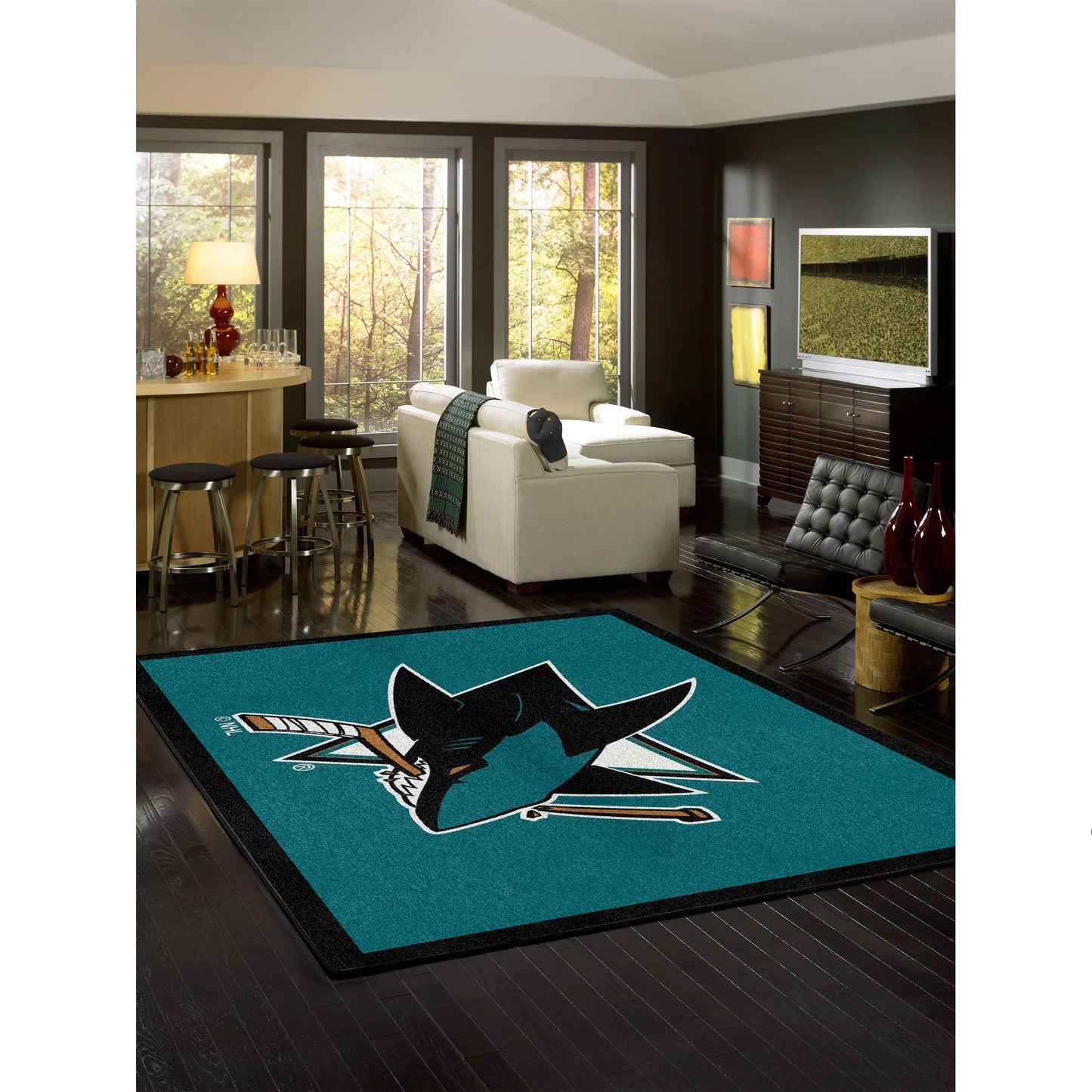 San Jose Sharks spirit style area rug life