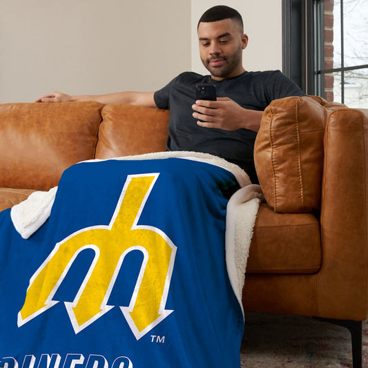 Seattle Mariners CC throwback sherpa blanket