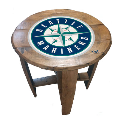 Seattle Mariners whiskey barrel end table