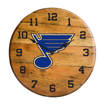 St. Louis Blues whiskey barrel wall clock