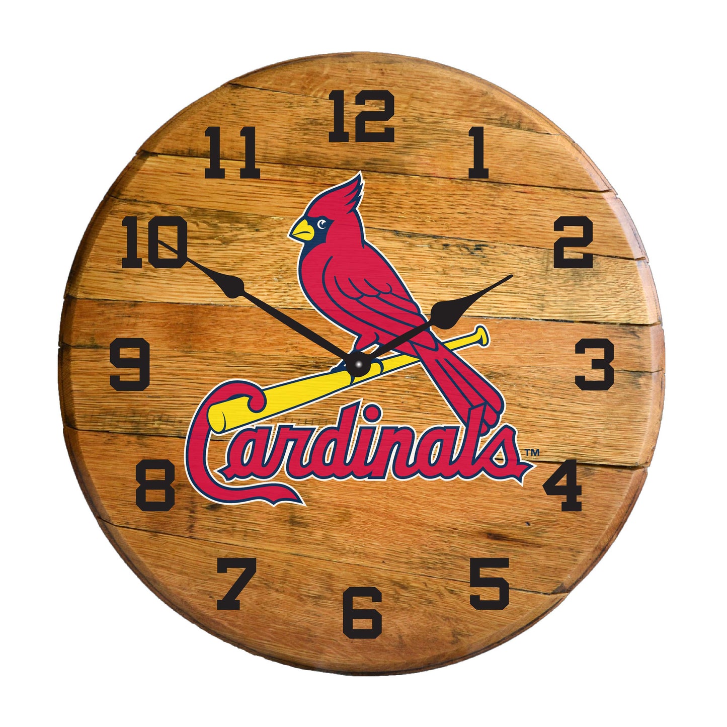 St. Louis Cardinals whiskey barrel wall clock