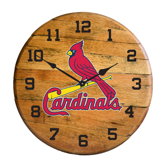 St. Louis Cardinals whiskey barrel wall clock