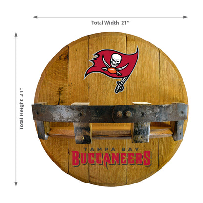 Tampa Bay Buccaneers whiskey barrel shelf dimensions