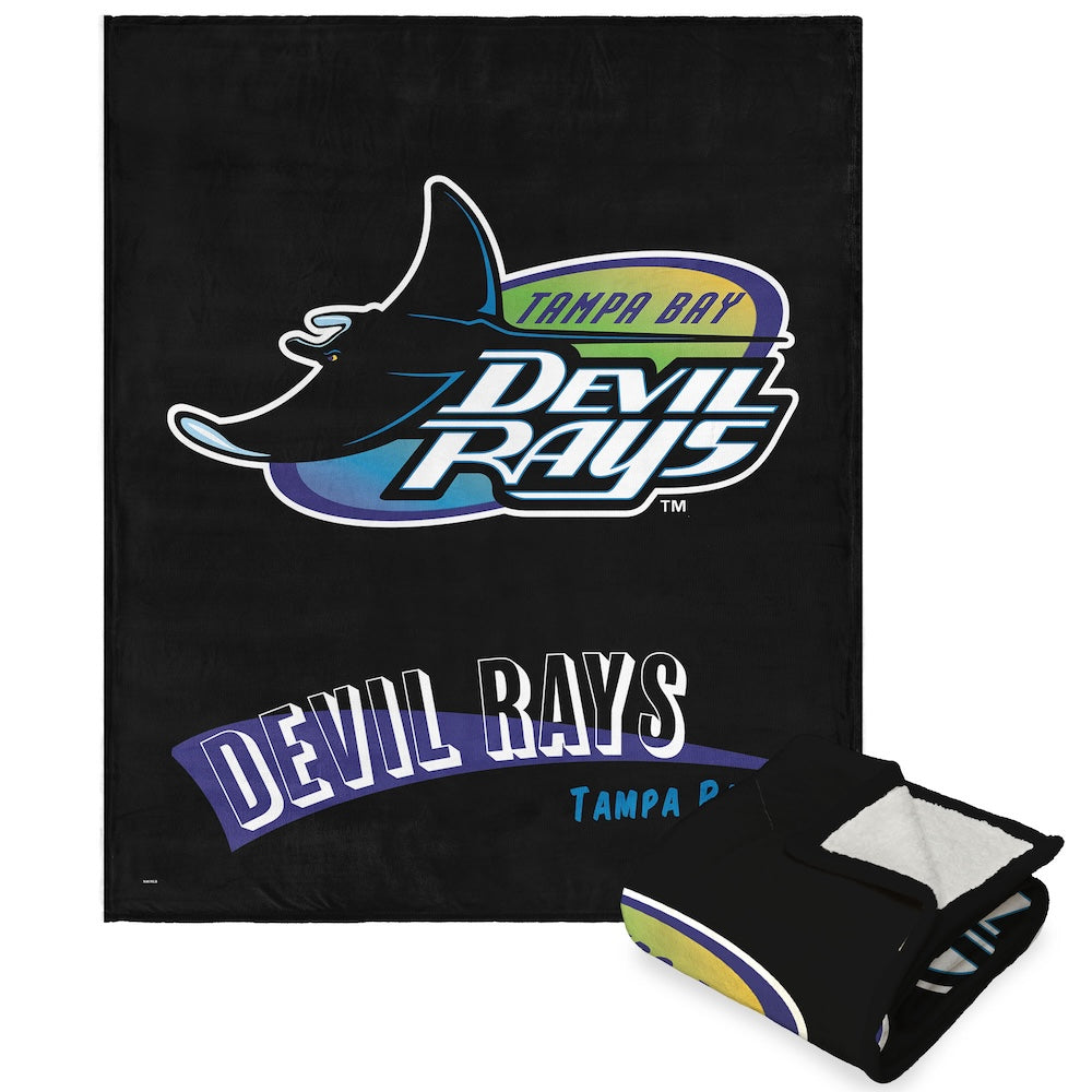 Tampa Bay Devil Rays throwback sherpa blanket