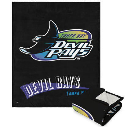 Tampa Bay Devil Rays throwback sherpa blanket
