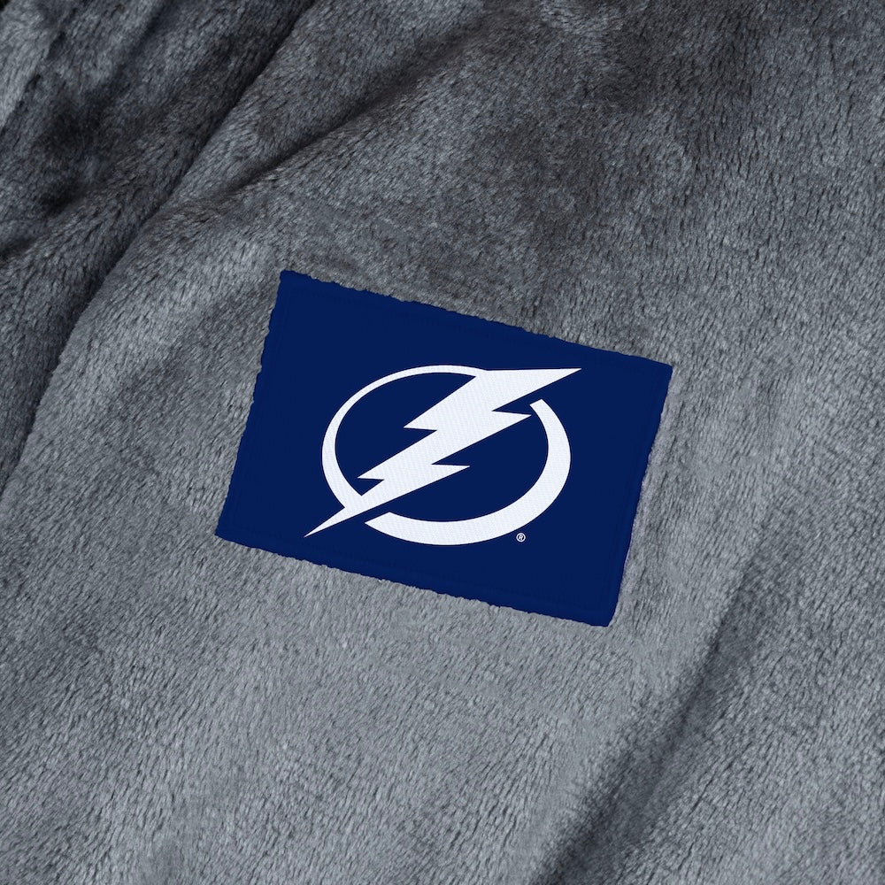 Tampa Bay Lightning silk touch charcoal bathrobe logo patch