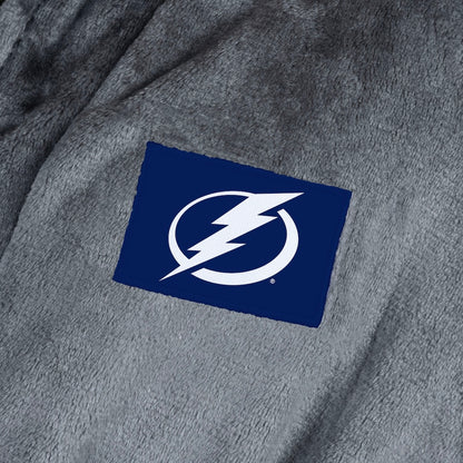 Tampa Bay Lightning silk touch charcoal bathrobe logo patch
