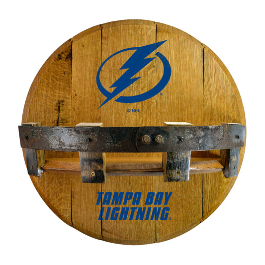 Tampa Bay Lightning whiskey barrel shelf