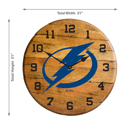 Tampa Bay Lightning whiskey barrel wall clock dimensions