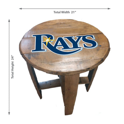 Tampa Bay Rays whiskey barrel end table dimensions
