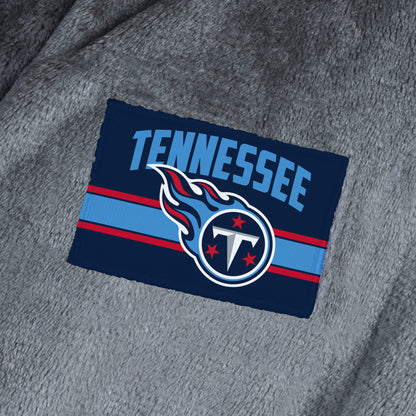 Tennessee Titans silk touch charcoal bathrobe logo patch