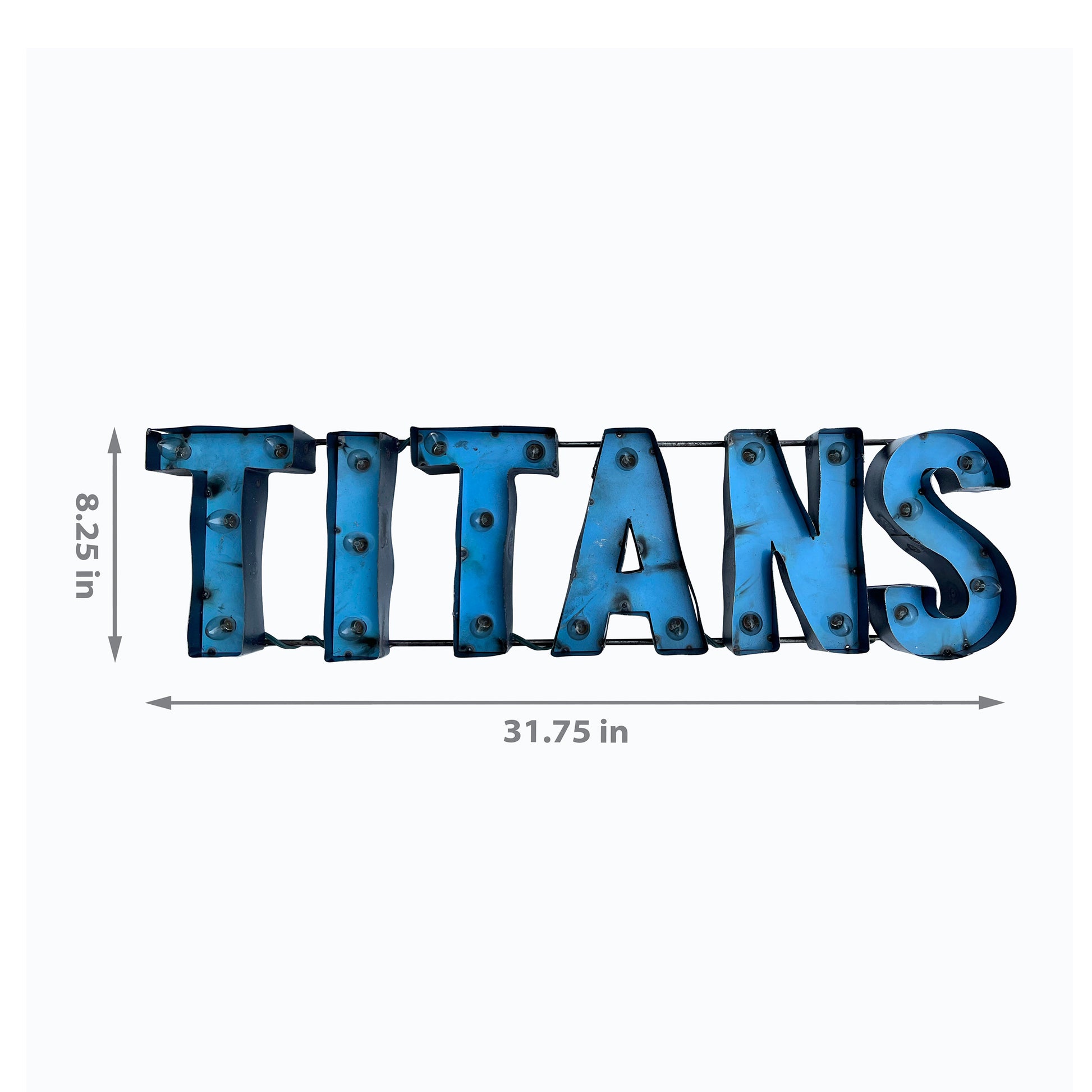 Tennessee Titans lighted metal retro sign