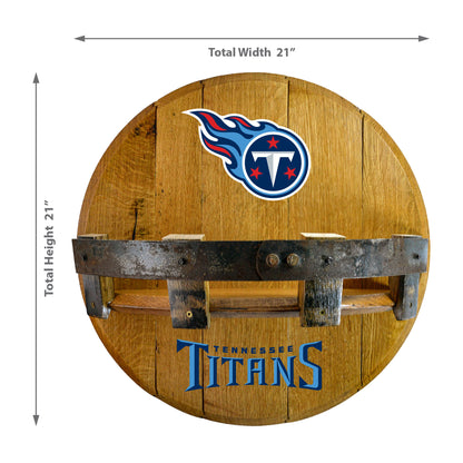 Tennessee Titans whiskey barrel shelf dimensions