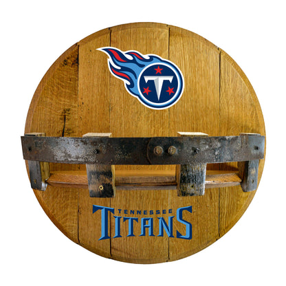 Tennessee Titans whiskey barrel shelf