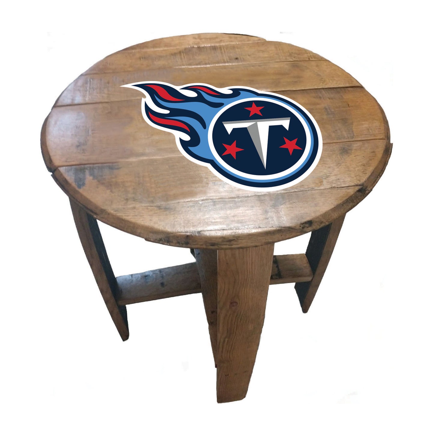Tennessee Titans whiskey barrel end table