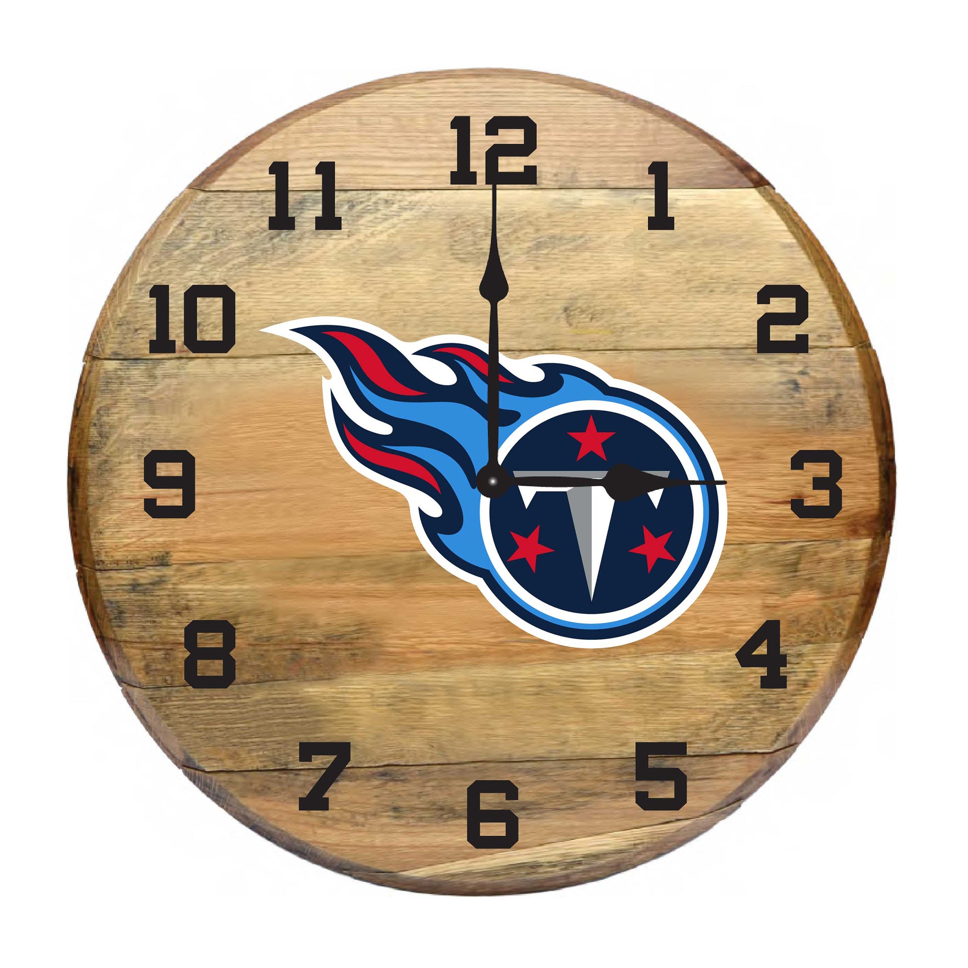 Tennessee Titans whiskey barrel wall clock