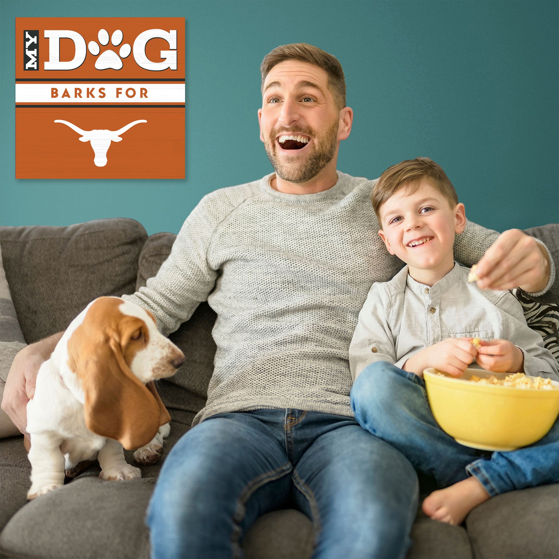 Texas Longhorns my dog art sign