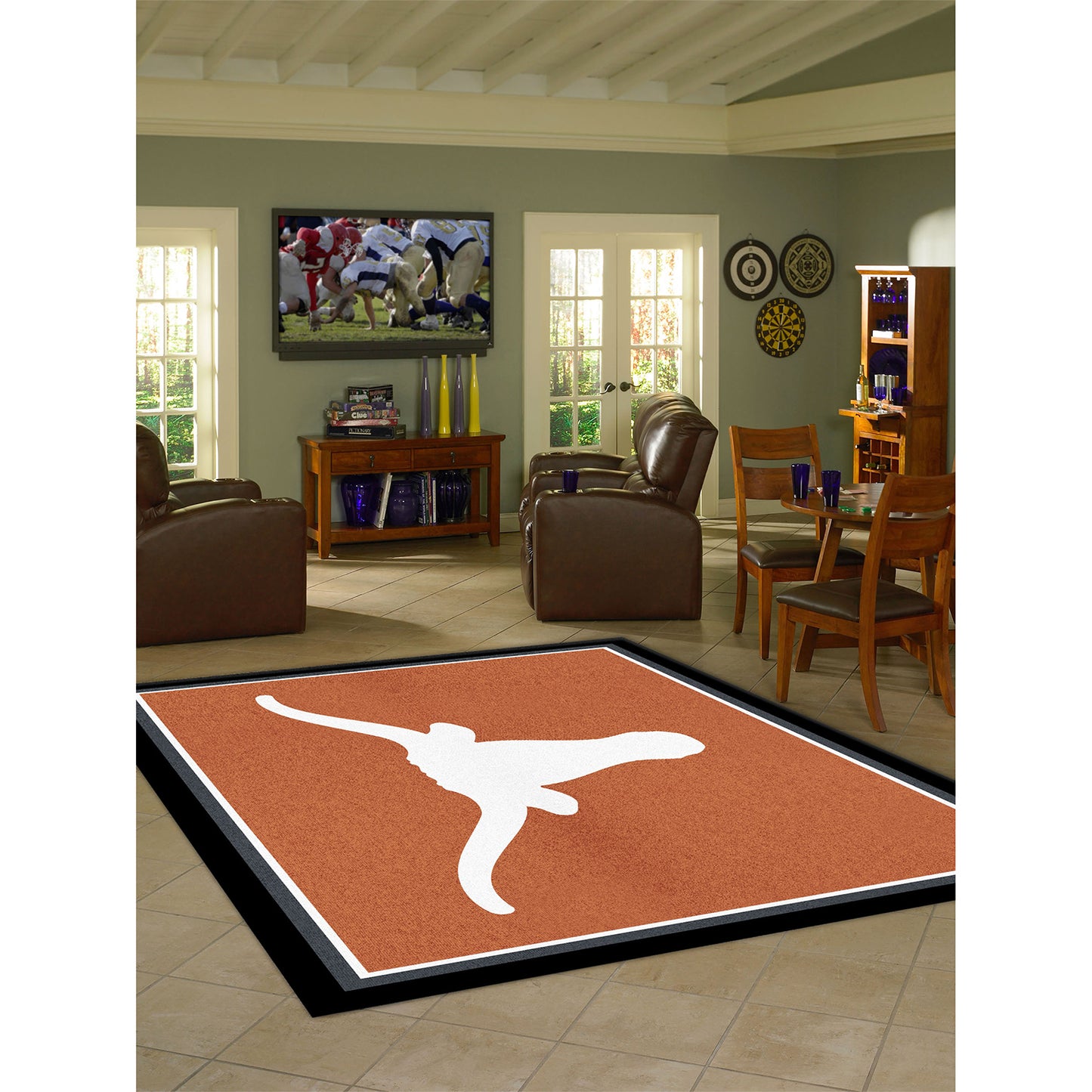Texas Longhorns spirit style area rug life