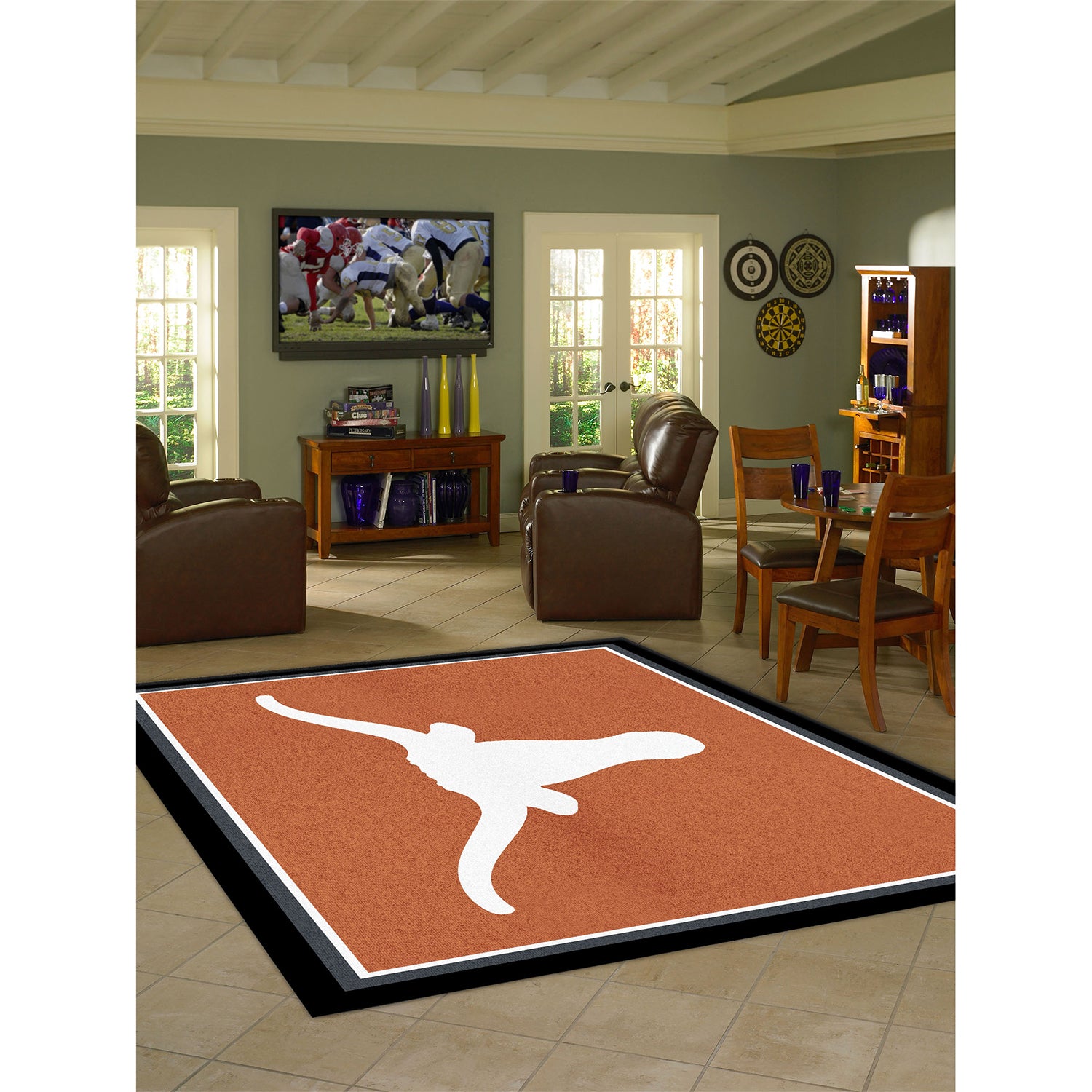 Texas Longhorns spirit style area rug life