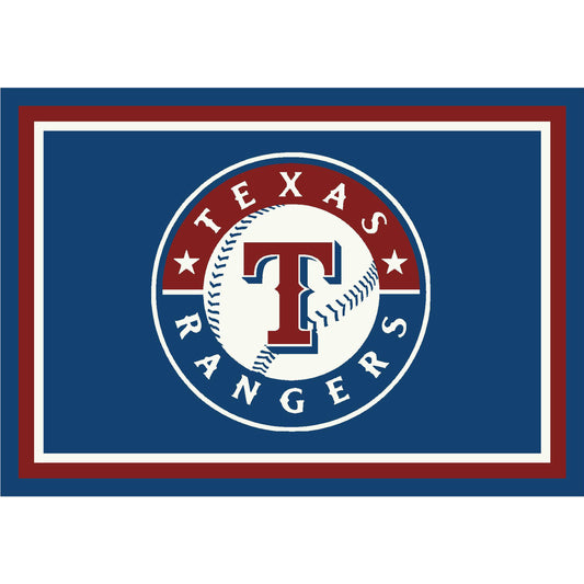 Texas Rangers distressed style area rug