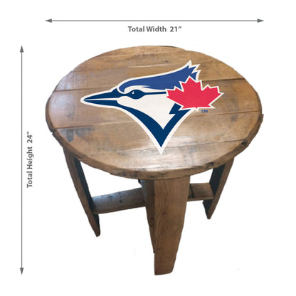 Toronto Blue Jays whiskey barrel end table dimensions