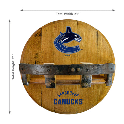 Vancouver Canucks whiskey barrel shelf dimensions