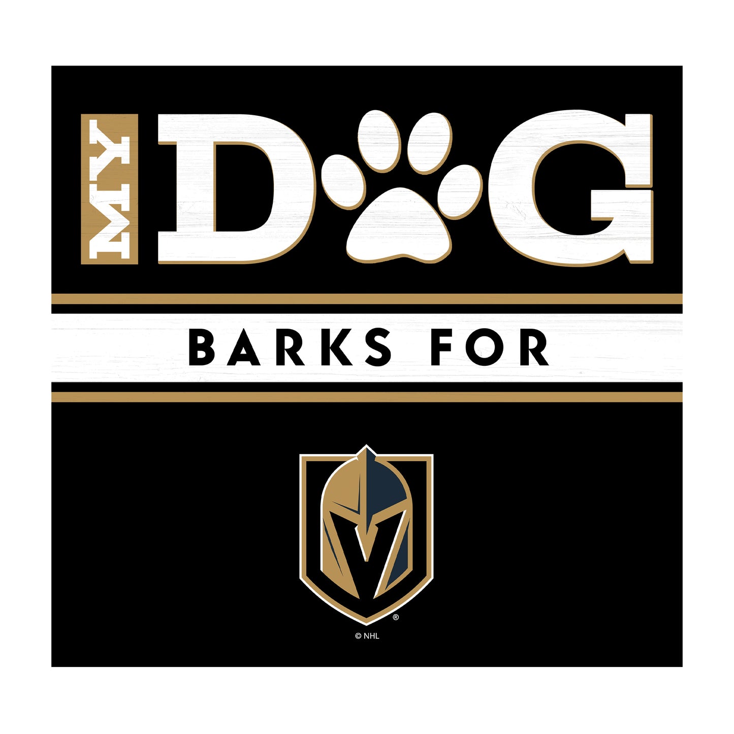 Vegas Golden Knights dog sign