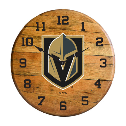 Vegas Golden Knights whiskey barrel wall clock