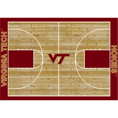 Virginia Tech Hokies courtside style area rug