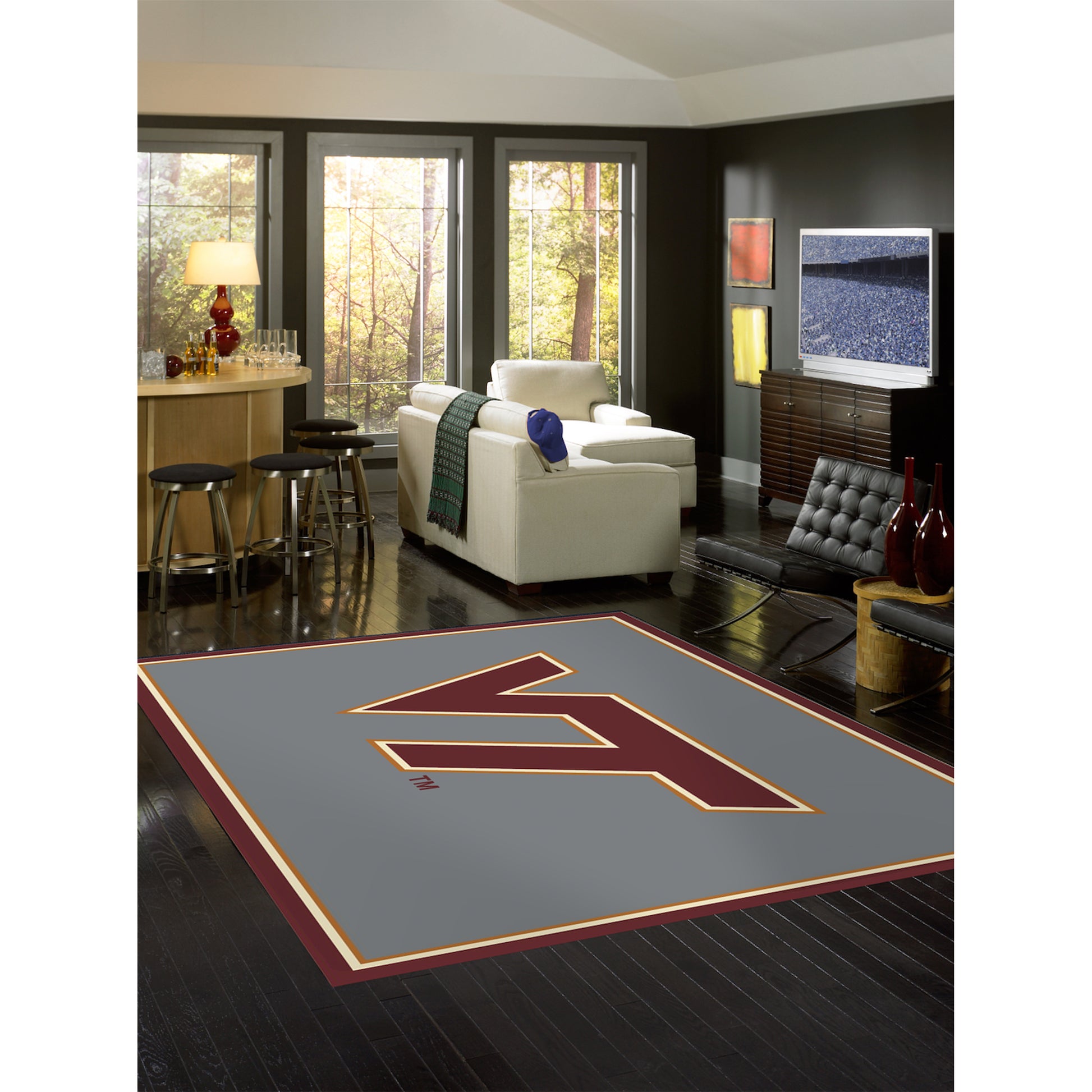 Virginia Tech Hokies spirit style area rug life