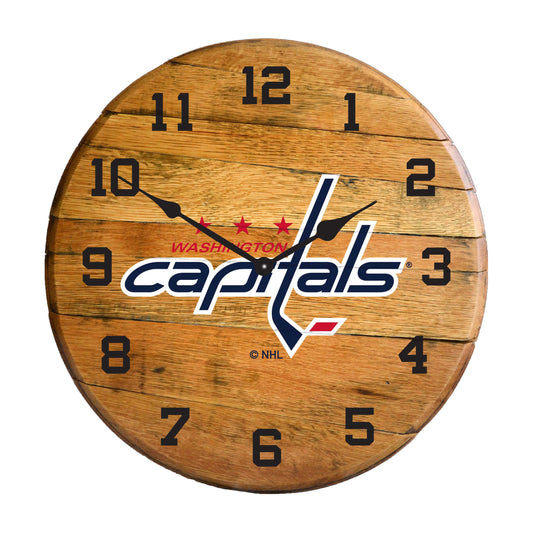 Washington Capitals whiskey barrel wall clock