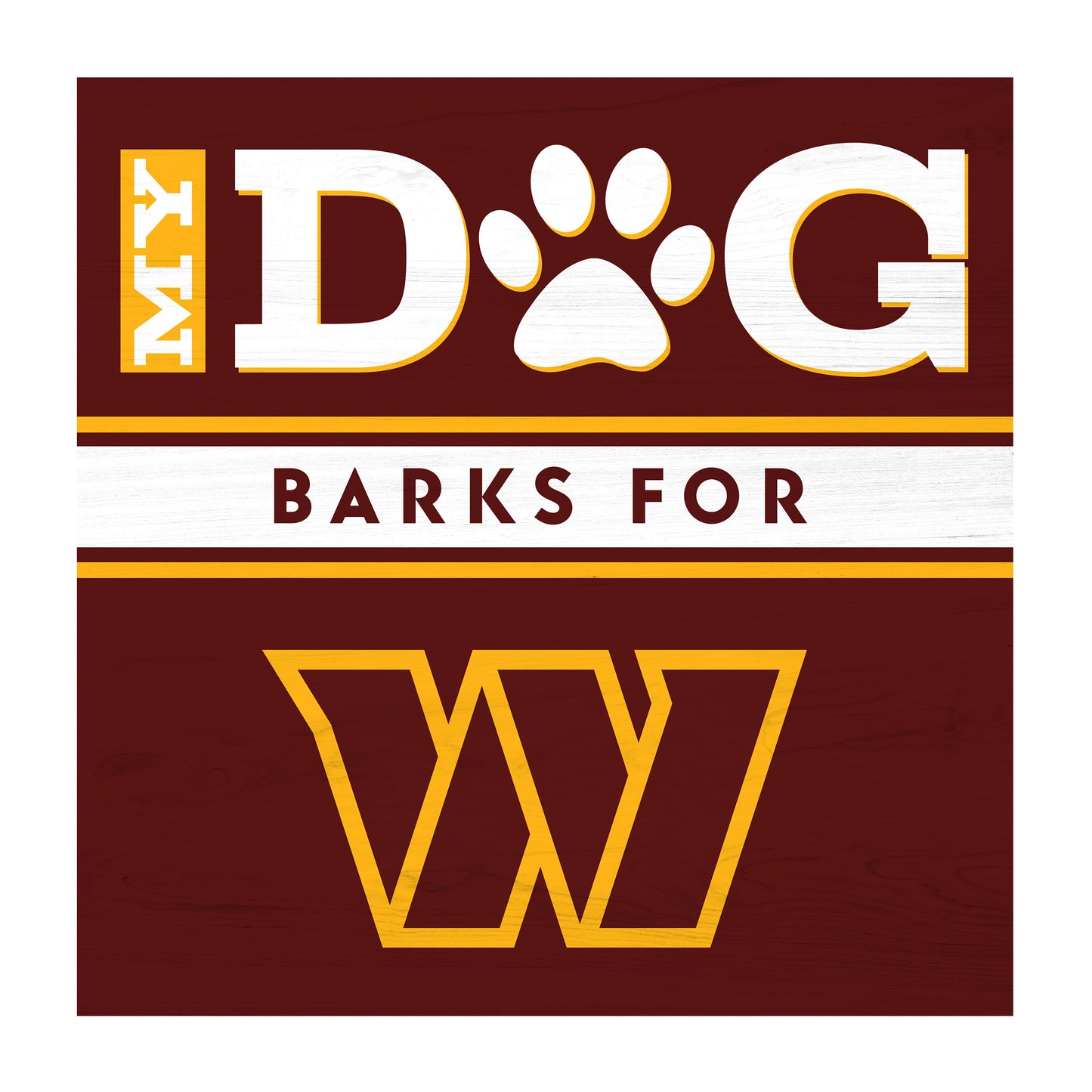 Washington Commanders dog sign