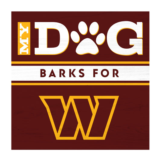 Washington Commanders dog sign