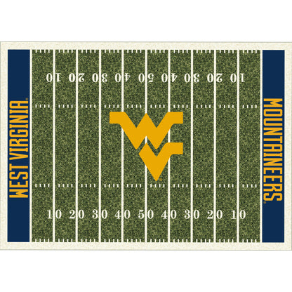 West Virginia Mountaineers home field style area rug