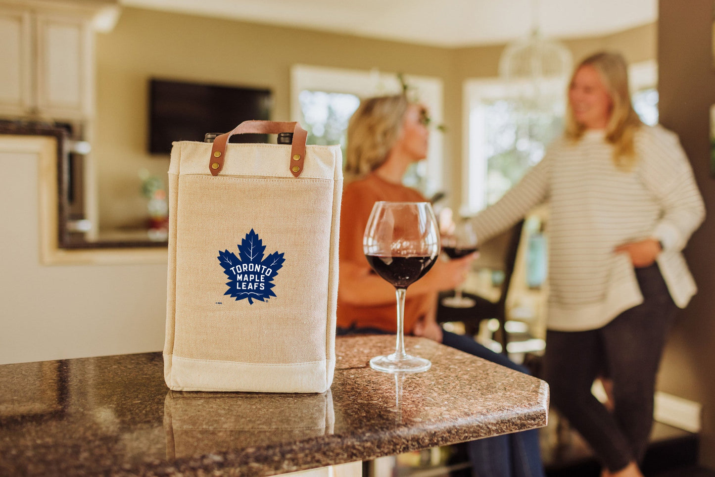 Toronto Maple Leafs - Pinot Jute 2 Bottle Insulated Wine Bag