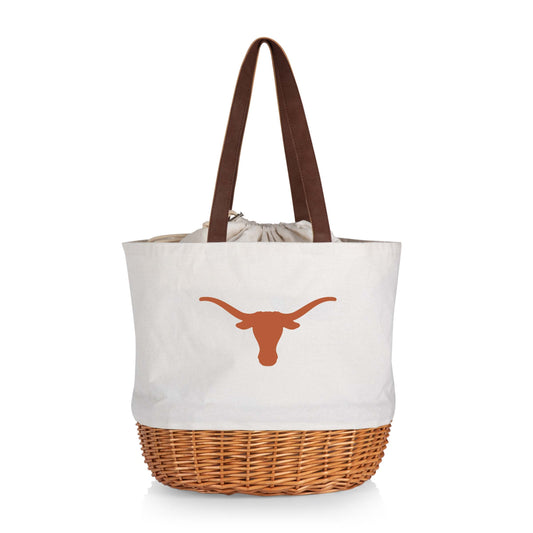 Texas Longhorns - Coronado Canvas and Willow Basket Tote
