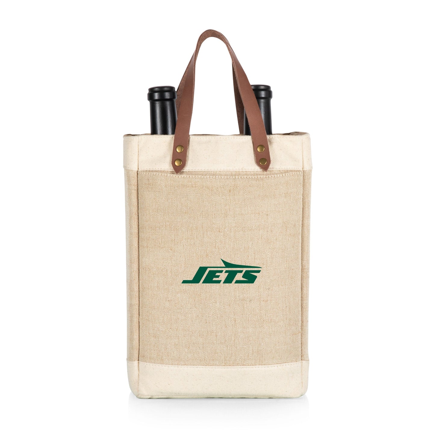 New York Jets - Pinot Jute 2 Bottle Insulated Wine Bag