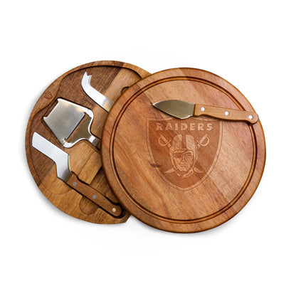 Las Vegas Raiders - Acacia Circo Cheese Cutting Board & Tools Set