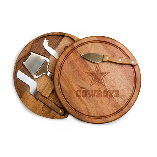 Dallas Cowboys - Acacia Circo Cheese Cutting Board & Tools Set