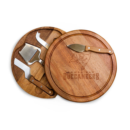 Tampa Bay Buccaneers - Acacia Circo Cheese Cutting Board & Tools Set