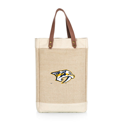 Nashville Predators - Pinot Jute 2 Bottle Insulated Wine Bag