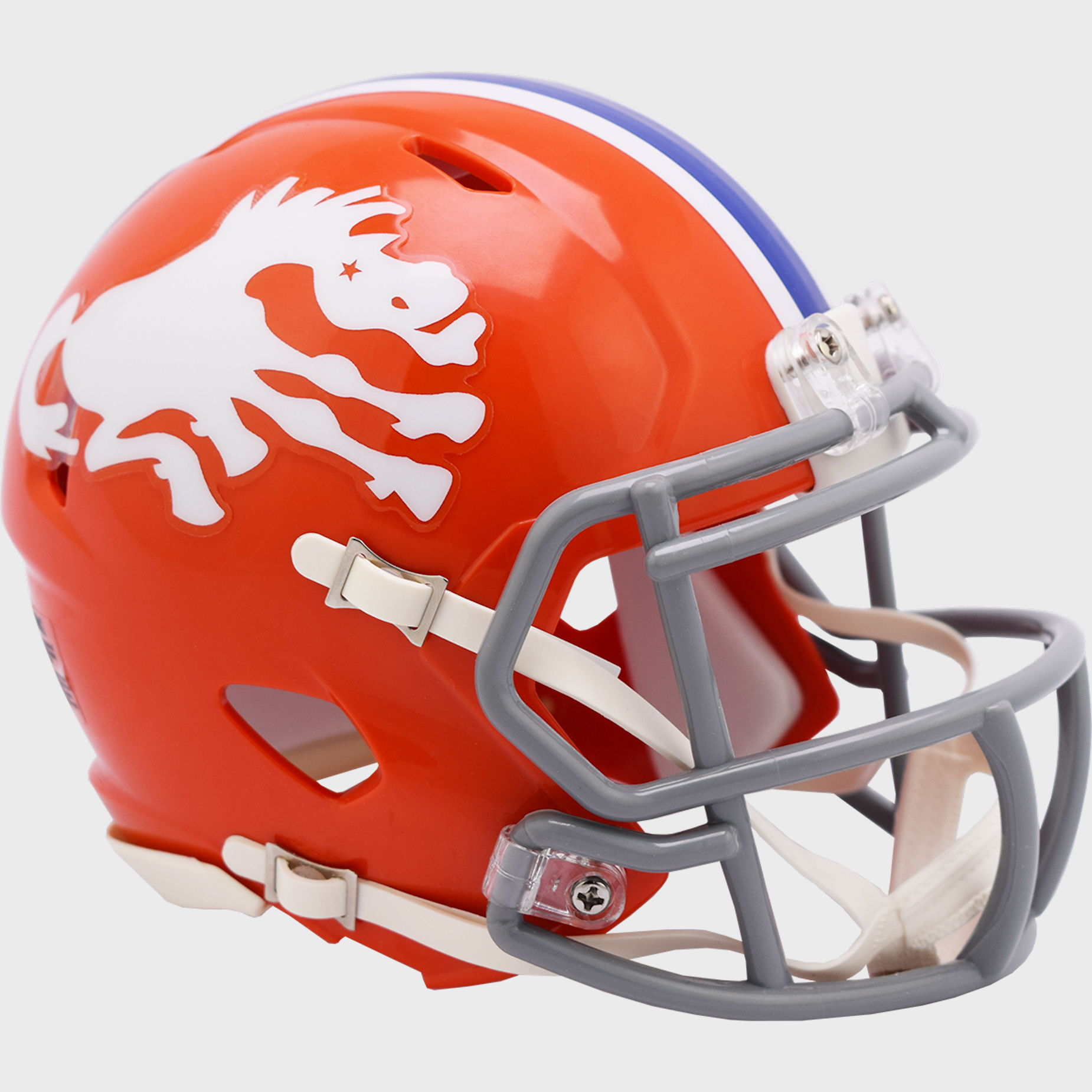 Denver Broncos throwback mini helmet