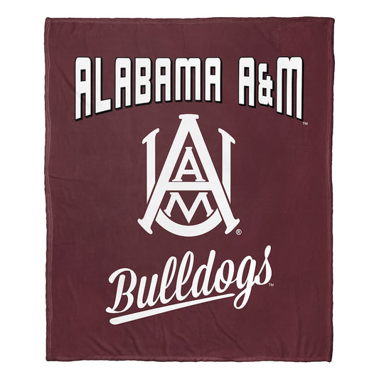 Alabama A&M Bulldogs official silk touch throw blanket