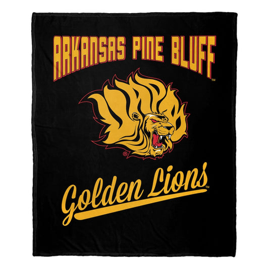 Arkansas Pine Bluff Golden Lions official silk touch throw blanket