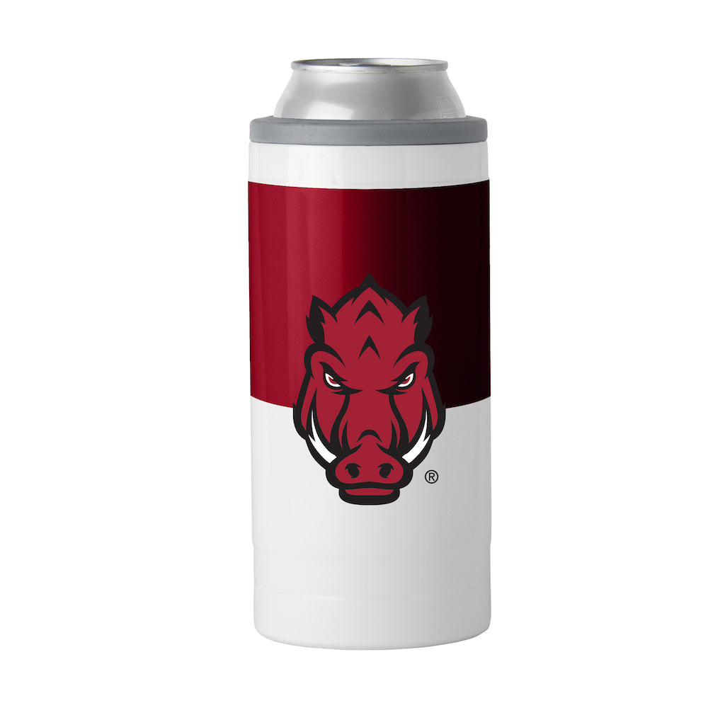 Arkansas Razorbacks colorblock slim can coolie